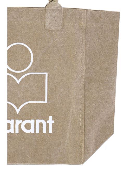 Borsa con logo ricamato in cotone ISABEL MARANT | PM0001FAA1X19M90BE